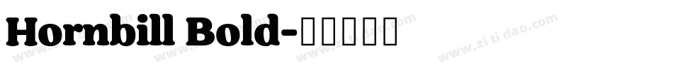 Hornbill Bold字体转换